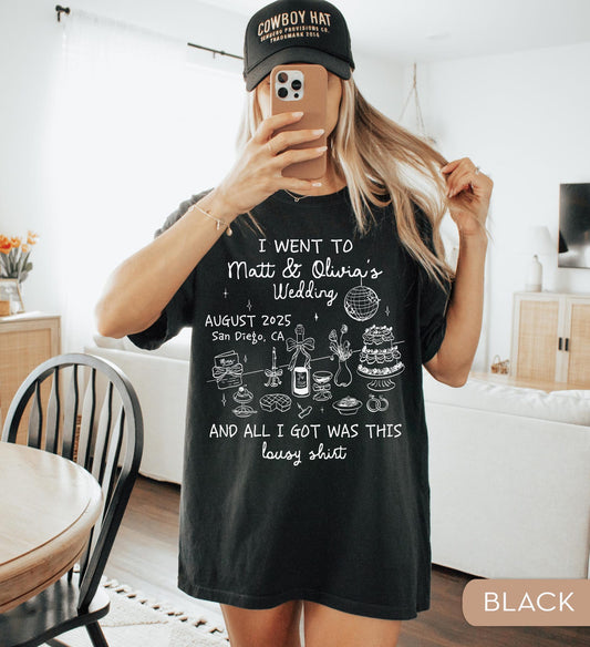 Comfort Colors© Custom Wedding Favor Shirts Wedding T Shirt Toss Newly Wed Gift Bridal Party Shirt