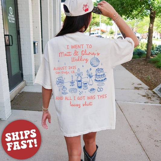 Comfort Colors© Custom Wedding Favor Shirts Wedding T Shirt Toss Newly Wed Gift Bridal Party Shirt