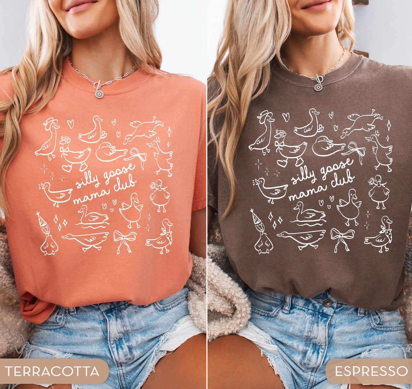 Comfort Colors® Pregnancy Announcement Mama Shirt Silly Goose Mama T Shirt Cute Baby Shower Gift Mom Club T-Shirt