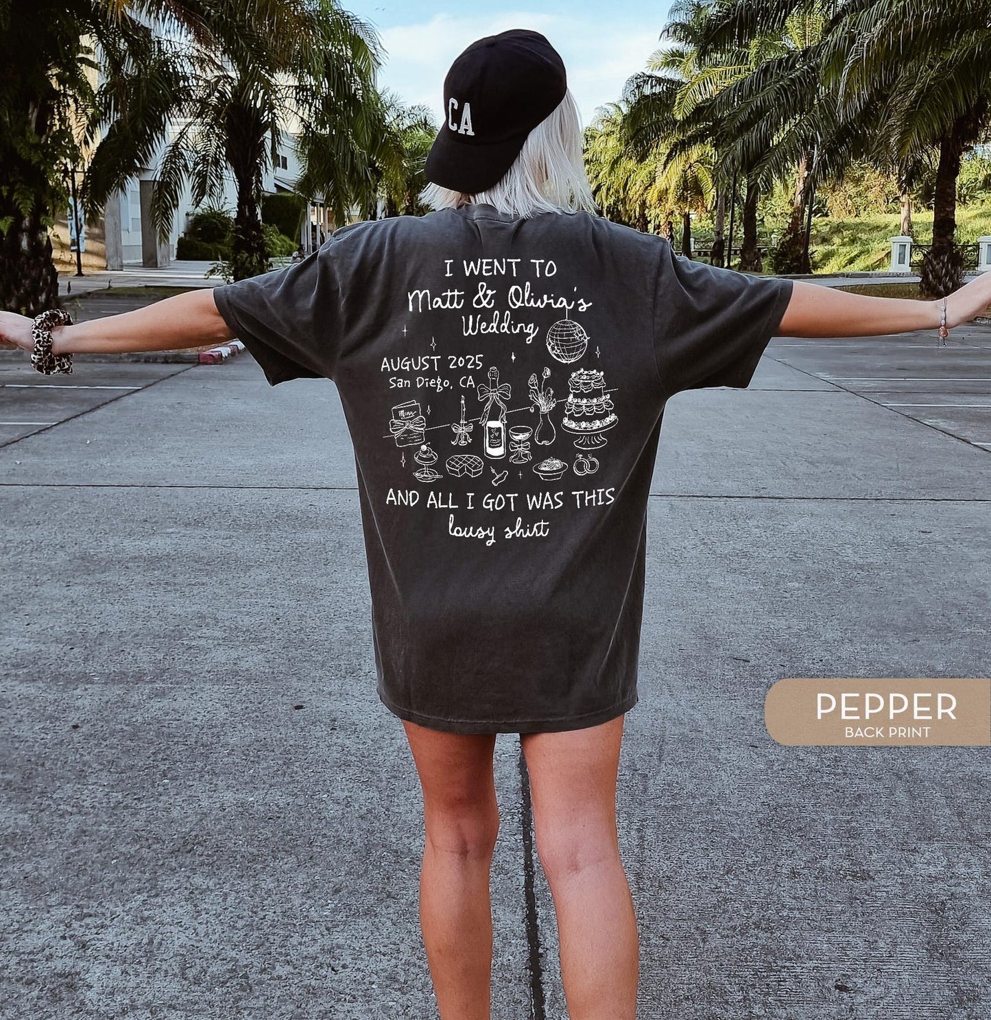 Comfort Colors© Custom Wedding Favor Shirts Wedding T Shirt Toss Newly Wed Gift Bridal Party Shirt