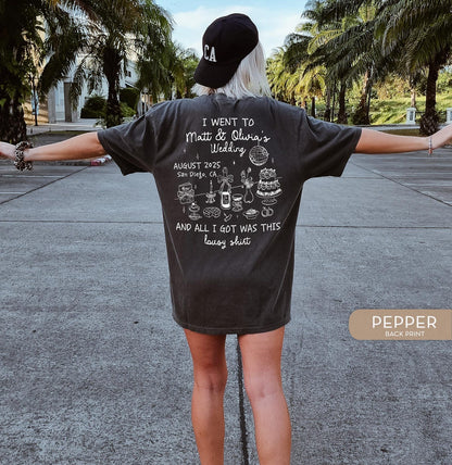 Comfort Colors© Custom Wedding Favor Shirts Wedding T Shirt Toss Newly Wed Gift Bridal Party Shirt