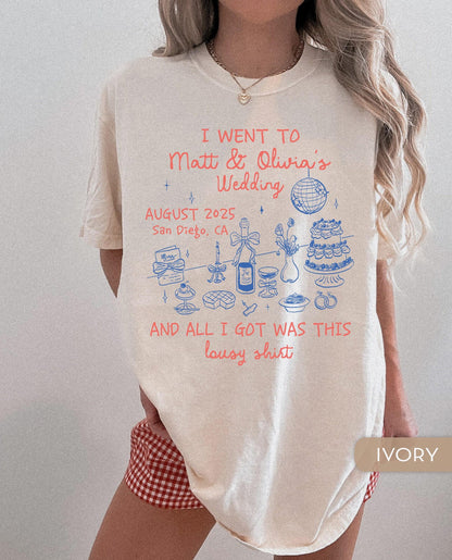 Comfort Colors© Custom Wedding Favor Shirts Wedding T Shirt Toss Newly Wed Gift Bridal Party Shirt
